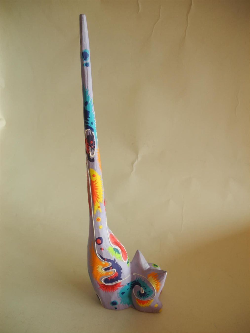 Statuette: Deko Katze violett bunt, Nr. c38 – Nuovo (secondo la descrizione) da Kottwil venduto da Crazyrolf 2