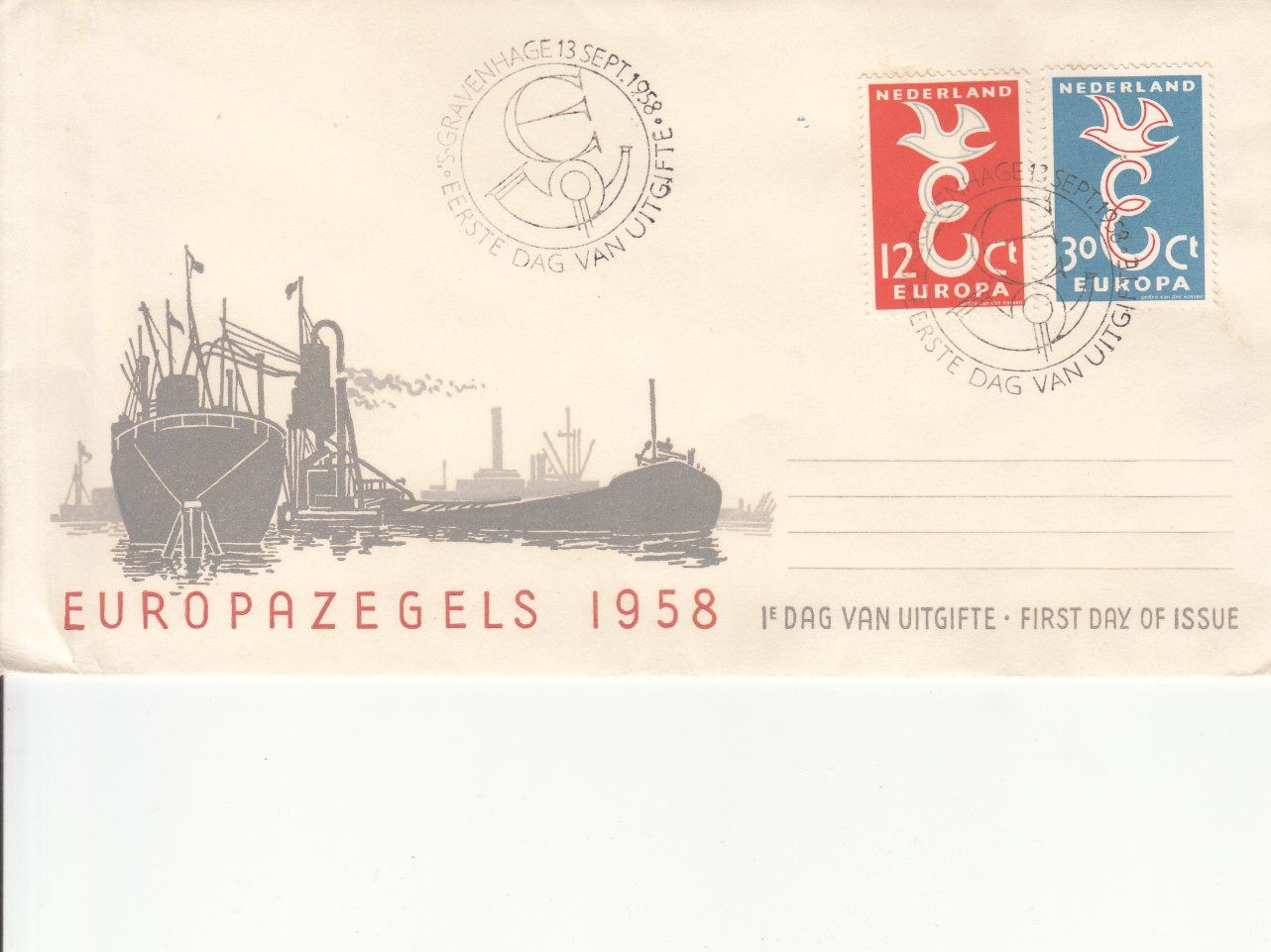 Tutti i francobolli: Europa-Marke 1958, 6 FDC – Usato da Bürglen TG venduto da StampGraf 5