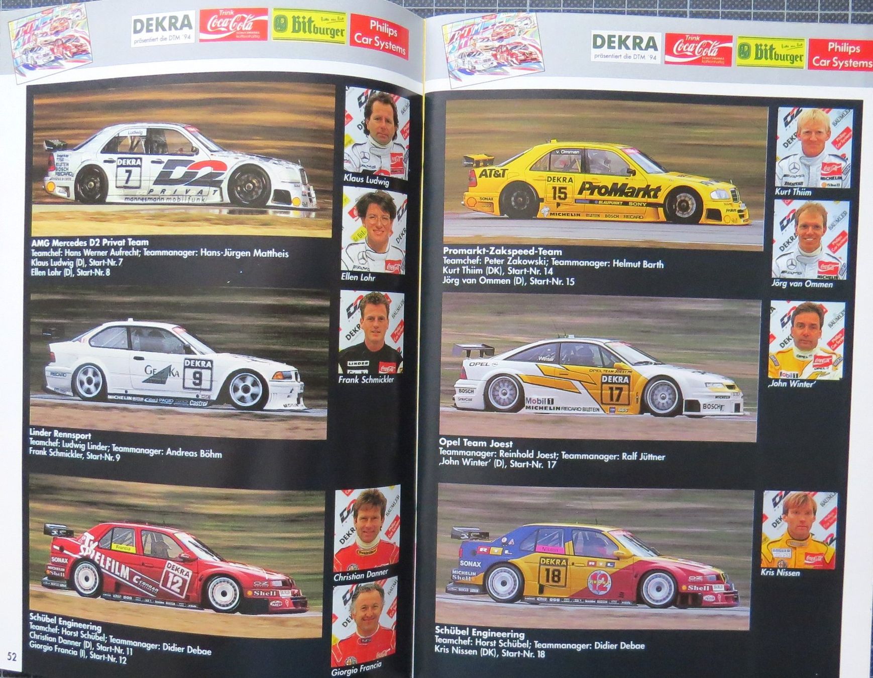 Documenti: Programm DTM in Nürnberg von 1994 inkl. Eintr.karte – Usato da Ettingen venduto da campione_1 3