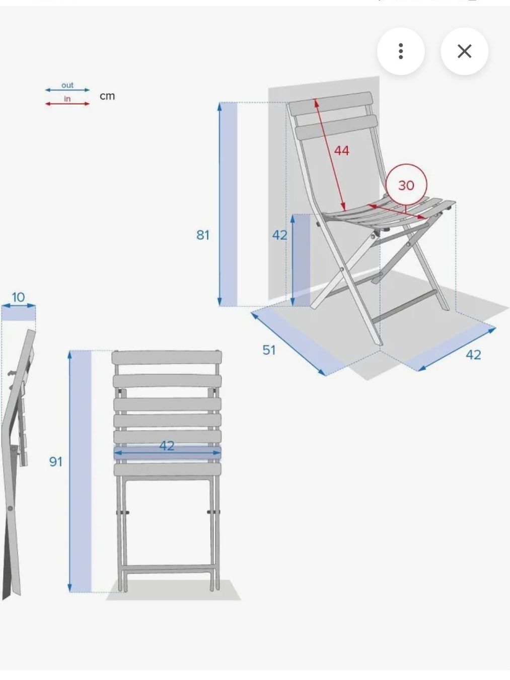 Chaises: Table + Deux chaises+2 Coussins/ MARQUE "HESPÉRIDE" – D'occasion à Etoy par MyStyleMyMode 6