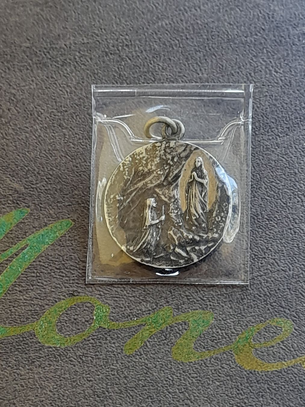 Medaglie: Antike religiöse Medaille 1858 - 1908 Lourdes – Usato da Basel venduto da Basel_20 9