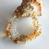 Citrin zierliche Halskette Unikat  Wickelarmband Emarra