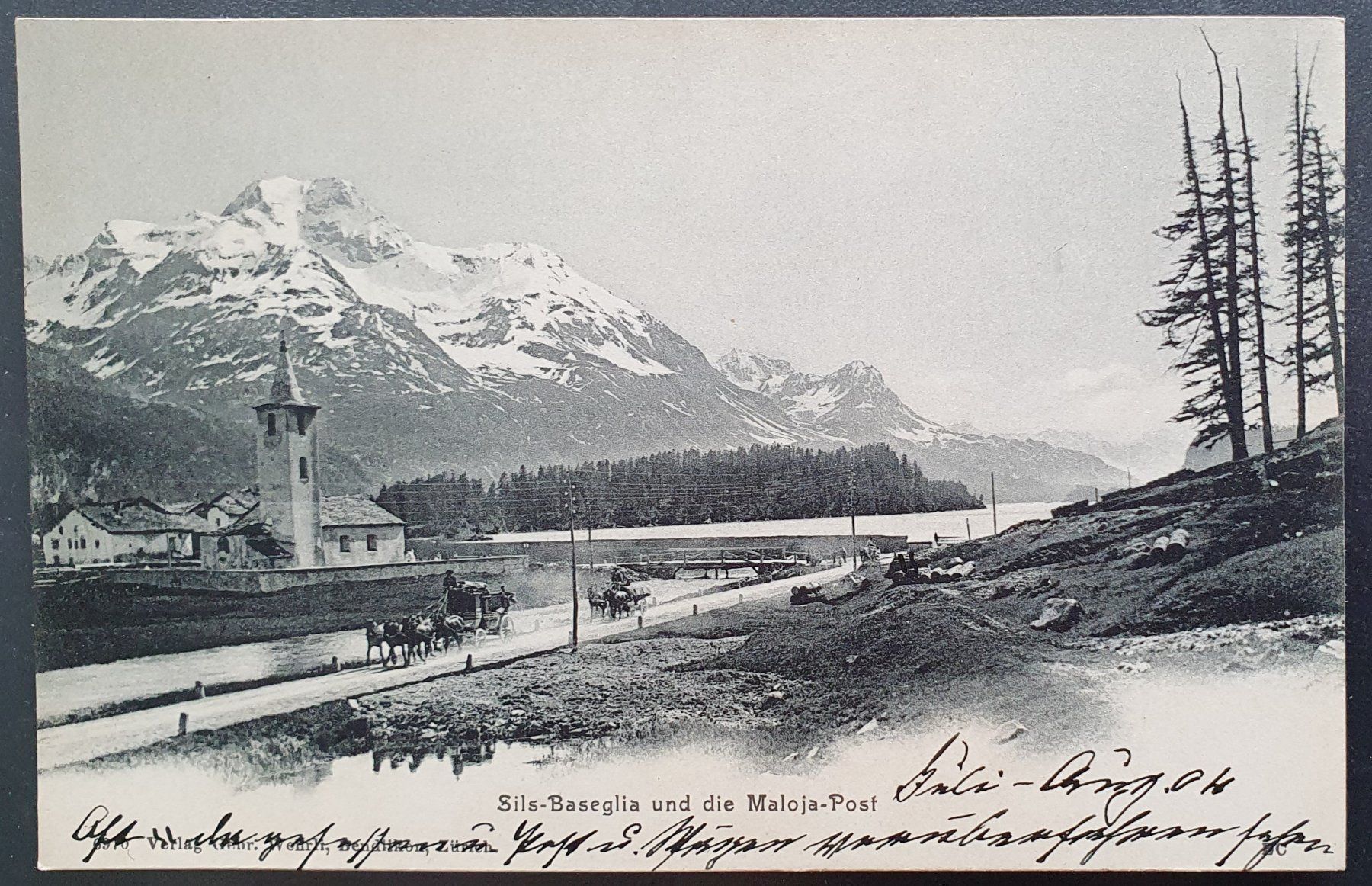 Cartoline postali: Sils - Baseglia und die Maloja-Post, TOP – Usato da Kreuzlingen venduto da Rschweiz1