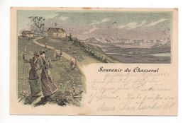 LITHO Souvenir du Chasseral, Stabstempel Les Pontins