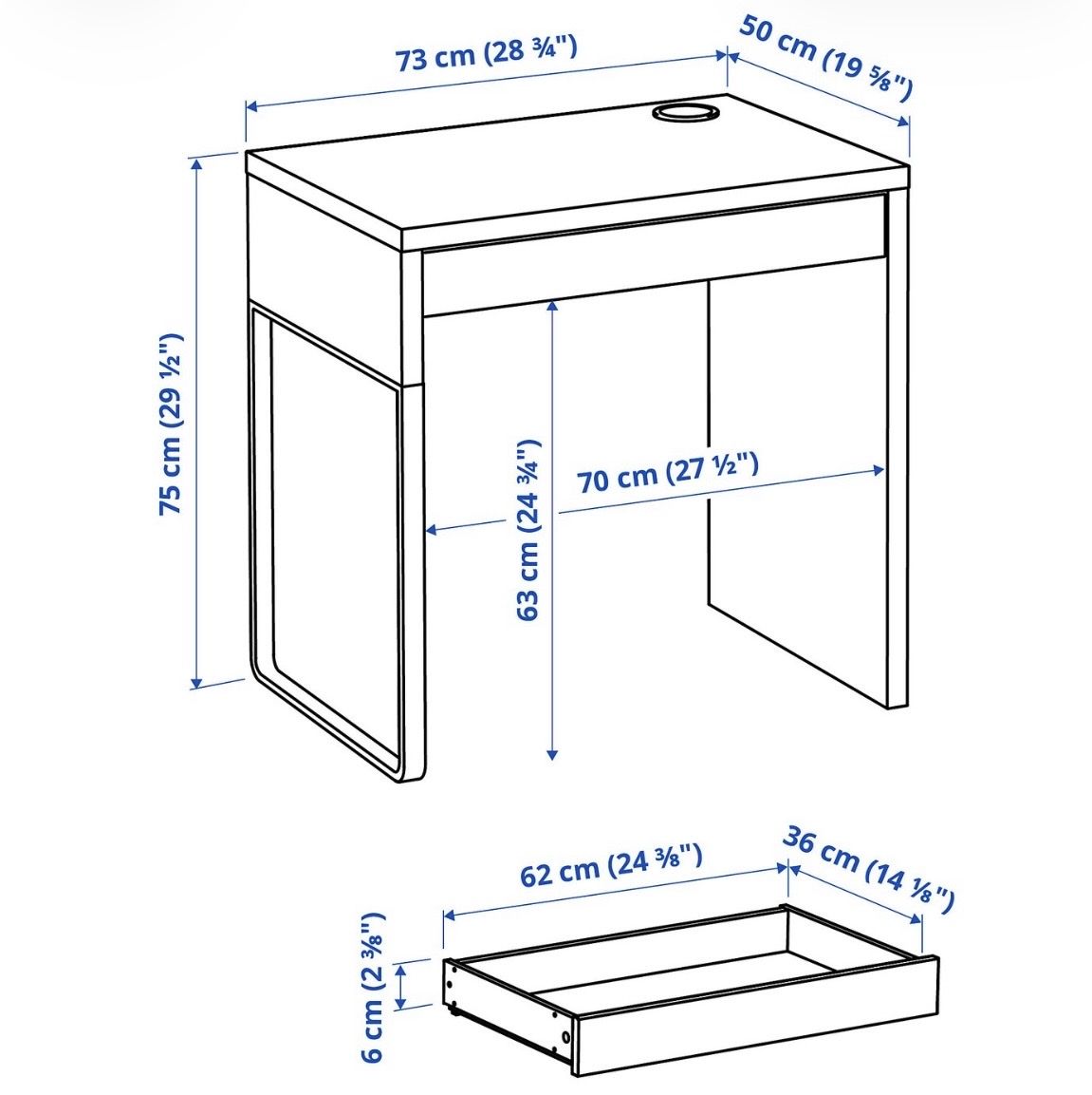 Bureaux: Bureau IKEA micke  – D'occasion à Martigny par fogo05 1