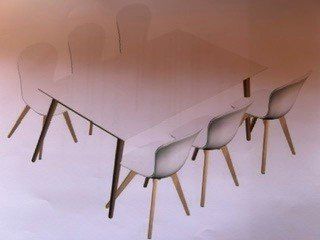 Boconcept Tischset: Salle à manger BoConcept Table Milano + 6 chaises Adelaide – Gebraucht aus Troistorrents von lmartene