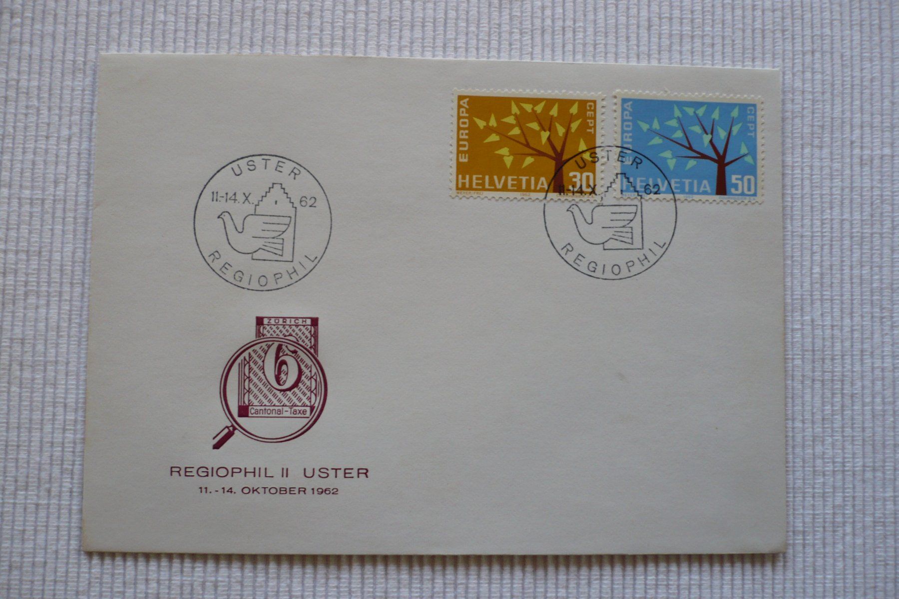 Tous les timbres: 1962 REGIOPHIL II, Uster – D'occasion à Zürich par saltandpepper008