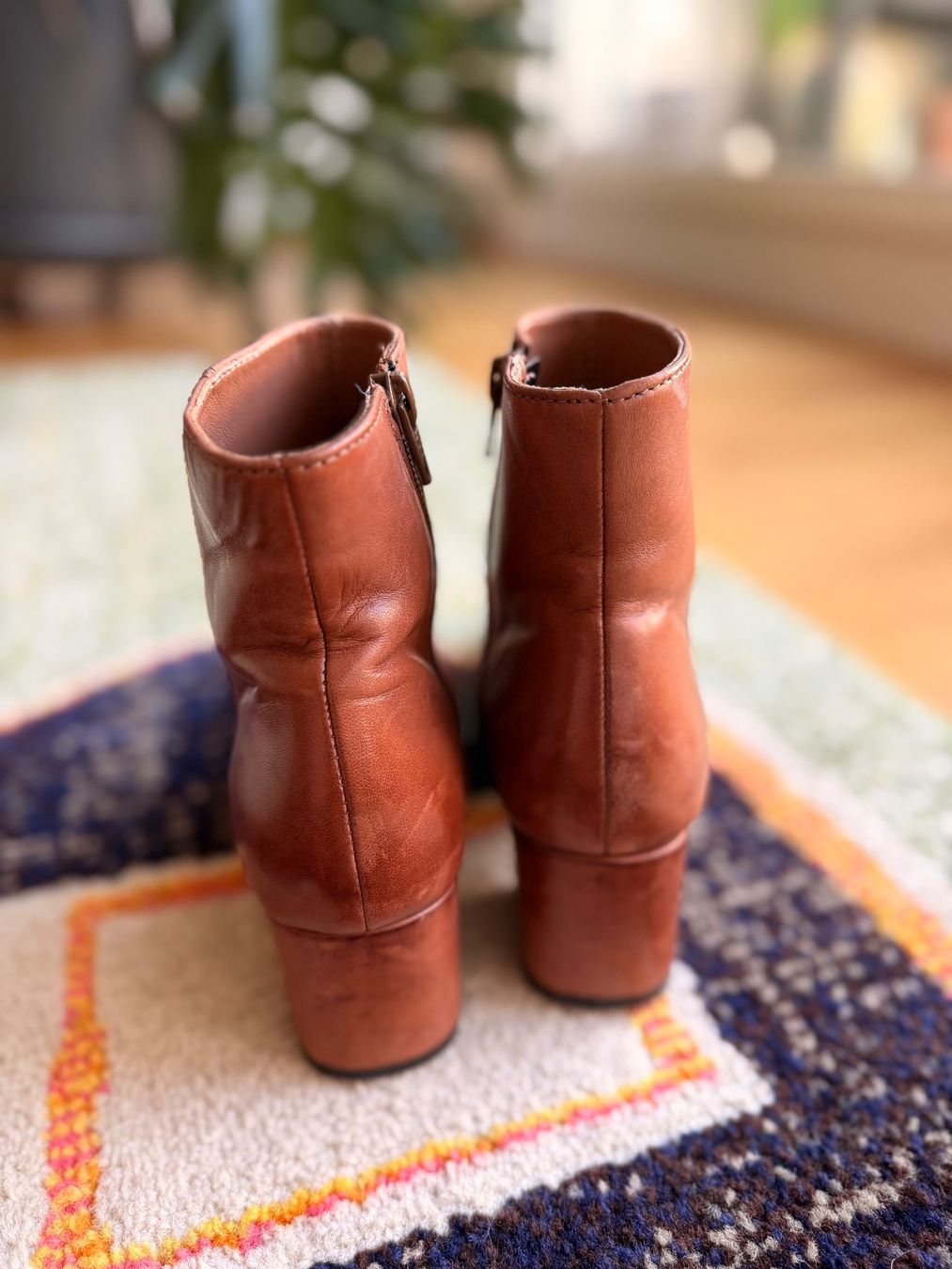 Damenschuhe: Lederstiefeletten, Cognacfarben, Gr. 36 – Gebraucht aus Winterthur von mir_y9d6 3