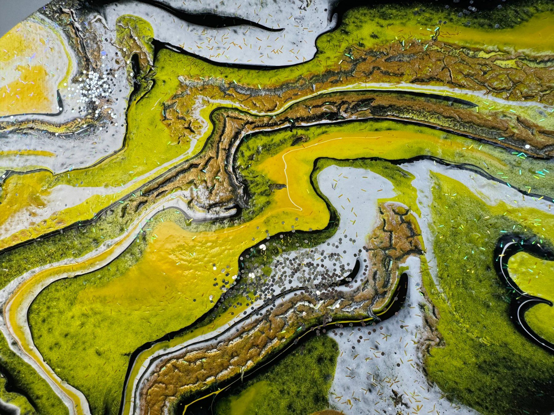 Dipinti: Acryl-Flüssigmalerei, Oval – Usato da Schlieren venduto da MayaSheng1983 1