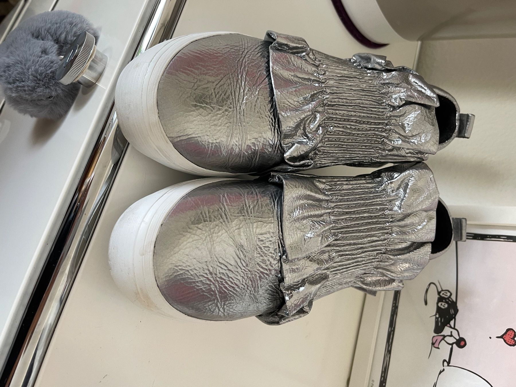 MSGM Scarpe da donna: MSGM Sneaker 41 Leder Silber NP 590 CHF – Nuovo (secondo la descrizione) da Zuerich venduto da Moochie 7