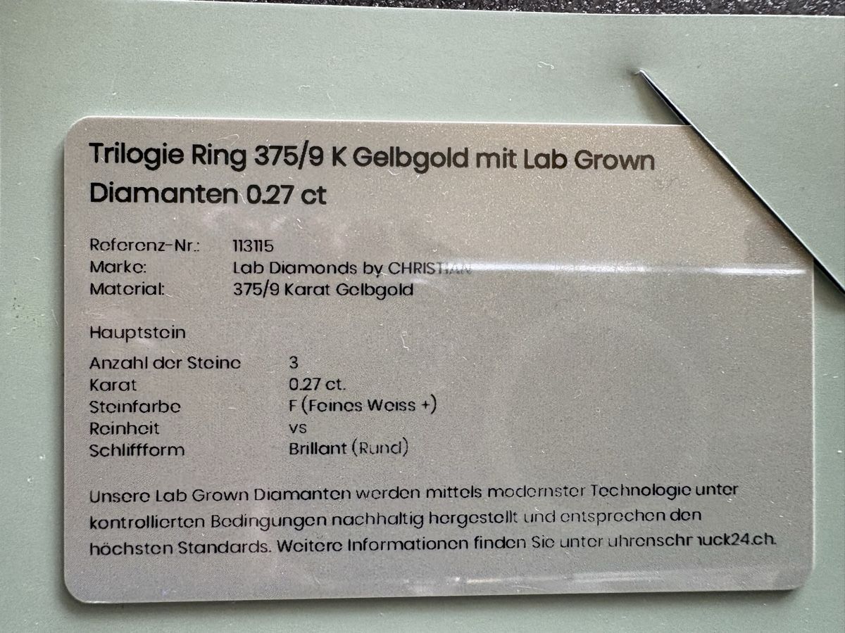 Anelli: Gelbgoldring 0.27ct lab grown Diamanten – Nuovo (secondo la descrizione) da Fehren venduto da Frischki 8