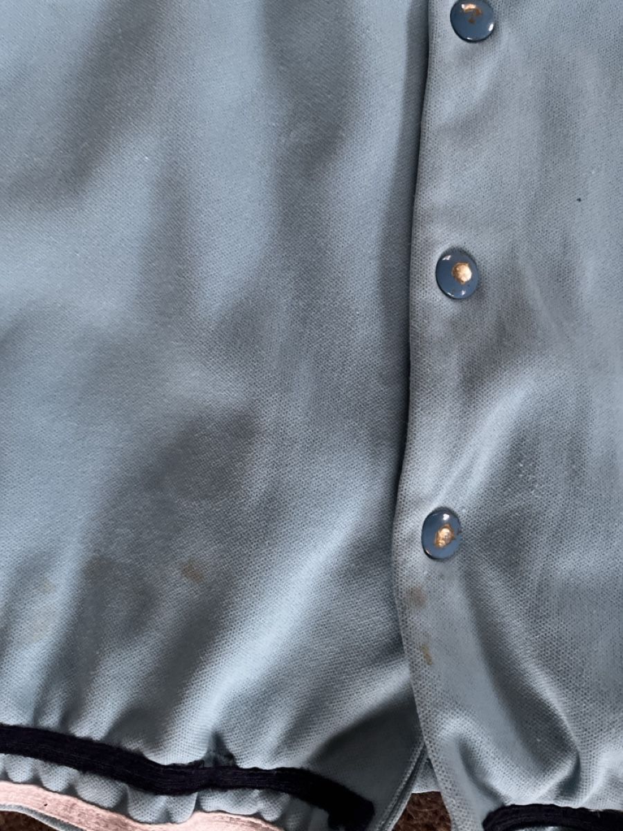 Giacche: Vintage Varsity Baseball Jacket, Light Blue, 1970s – Usato da Colombier NE venduto da andpsykz3 3