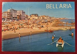 Bellaria Alberghi e spiaggia Visti dal mare 1969
