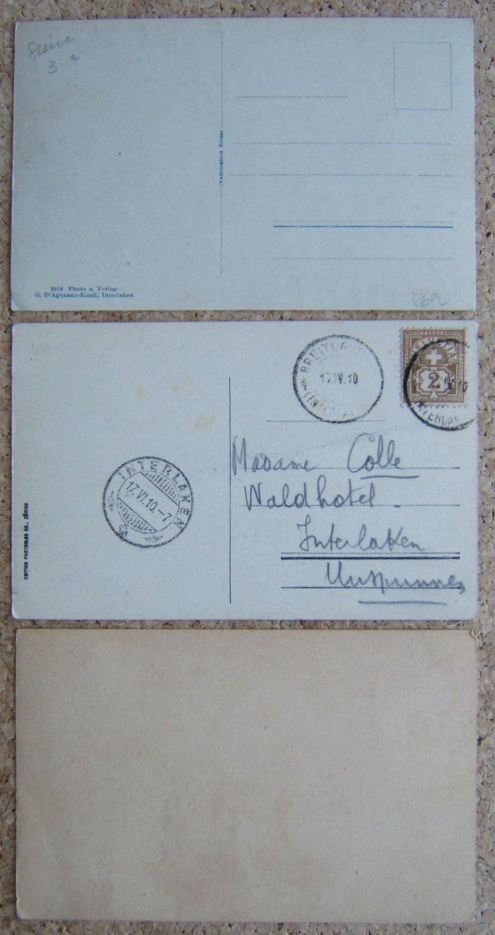 Cartoline postali: 7 AK JUNGFRAUBAHN, EIGERGLETSCHER, KLEINE SCHEIDEGG, STOLLEN – Usato da Brunnen venduto da Nonne04 4