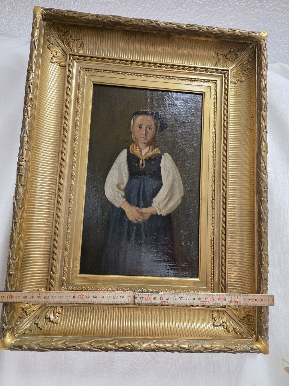Dipinti: Gemälde Madonnenfigur mit Rahmen Antikes Öl Bild – Usato da Wolfertswil venduto da Antiko 1