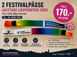 Openair 2x Festivalpass Jazztage Lichtensteig 2026 (3 Tage)