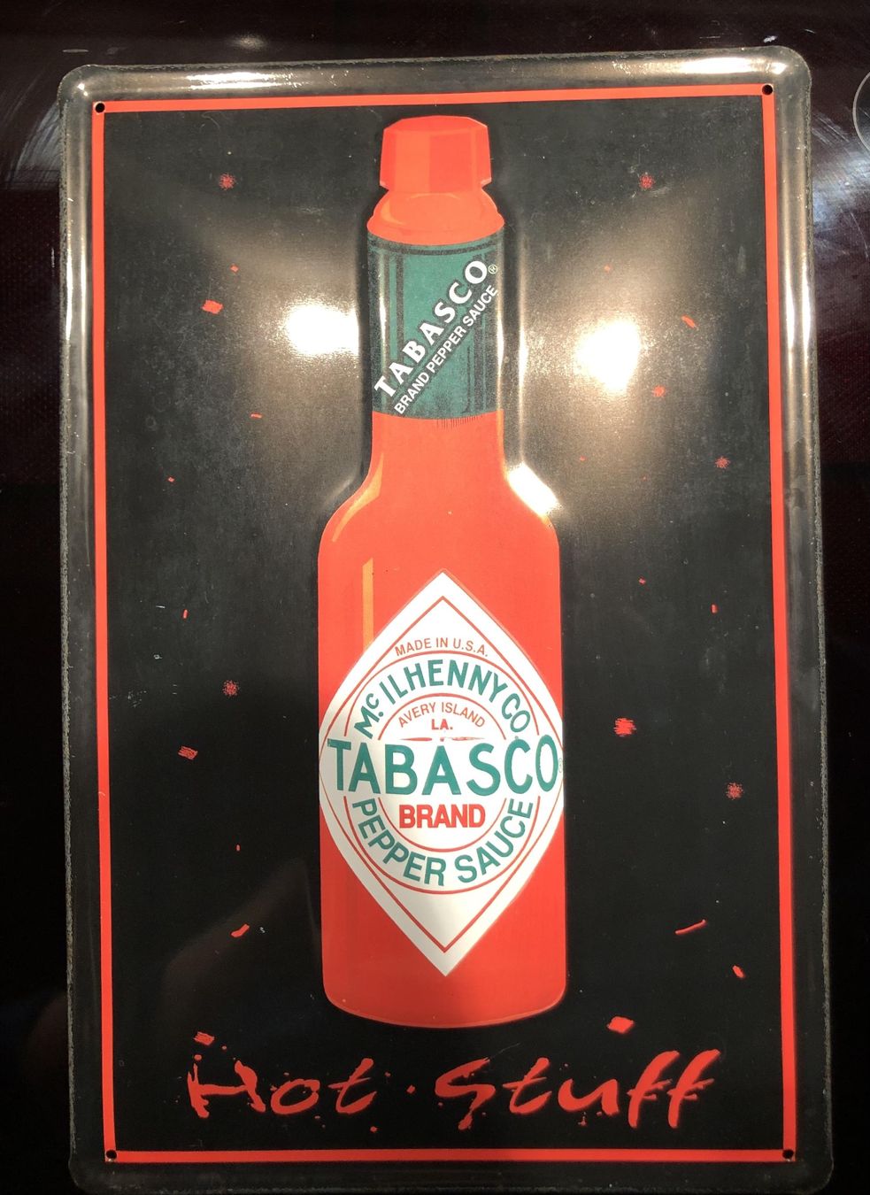 Schilder: Blechschild Werbeschild Tabasco Würze – Gebraucht aus Oberkulm von Weberlisa