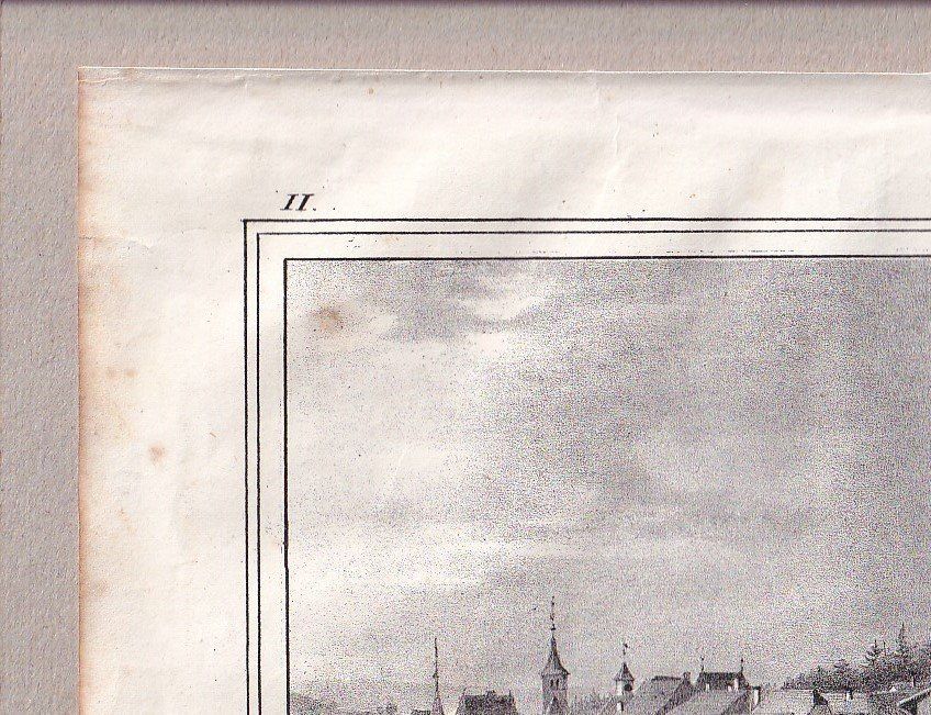 Incisioni: VALANGIN, LITHOGRAPHIE VON 1836-1845 – Usato da Grüningen venduto da Kartensammler 2