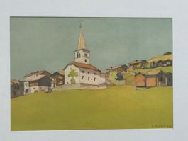 Top Aquarell von Francis Portier 1876-1961, Genfer Maler