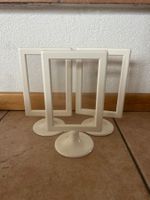 3x Bilderrahmen mit Standfuss weiss – Fotohalter Set