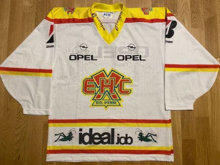 EHC BIEL TRIKOT BIENNE MAILLOT JERSEY EHCB SIGNÉ HOCKEY XL