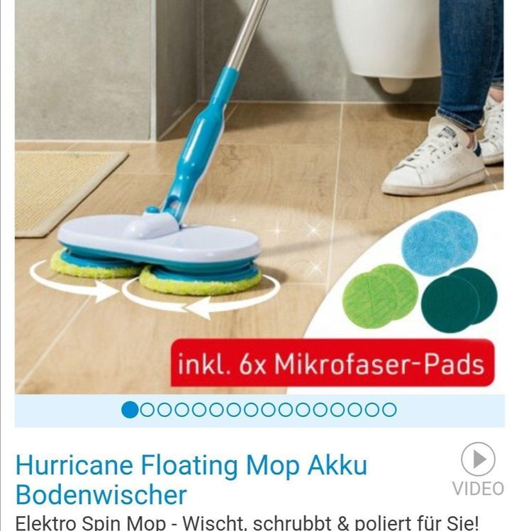 Hurricane Floating Mop Akku Bodenwischer Elektro Spin Mop Kaufen auf Ricardo