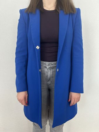 Zara Damen Mantel, Grösse M, Blau - Perfekt für den Herbst!