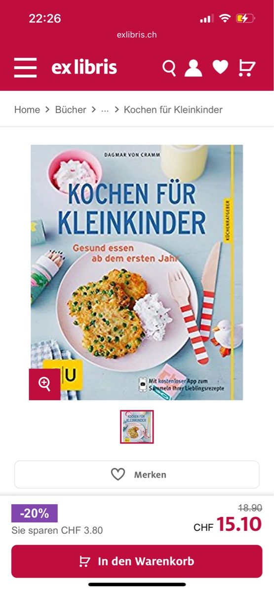 Libri: Kochen für Kleinkinder – Usato da Pratteln venduto da Daily88 3