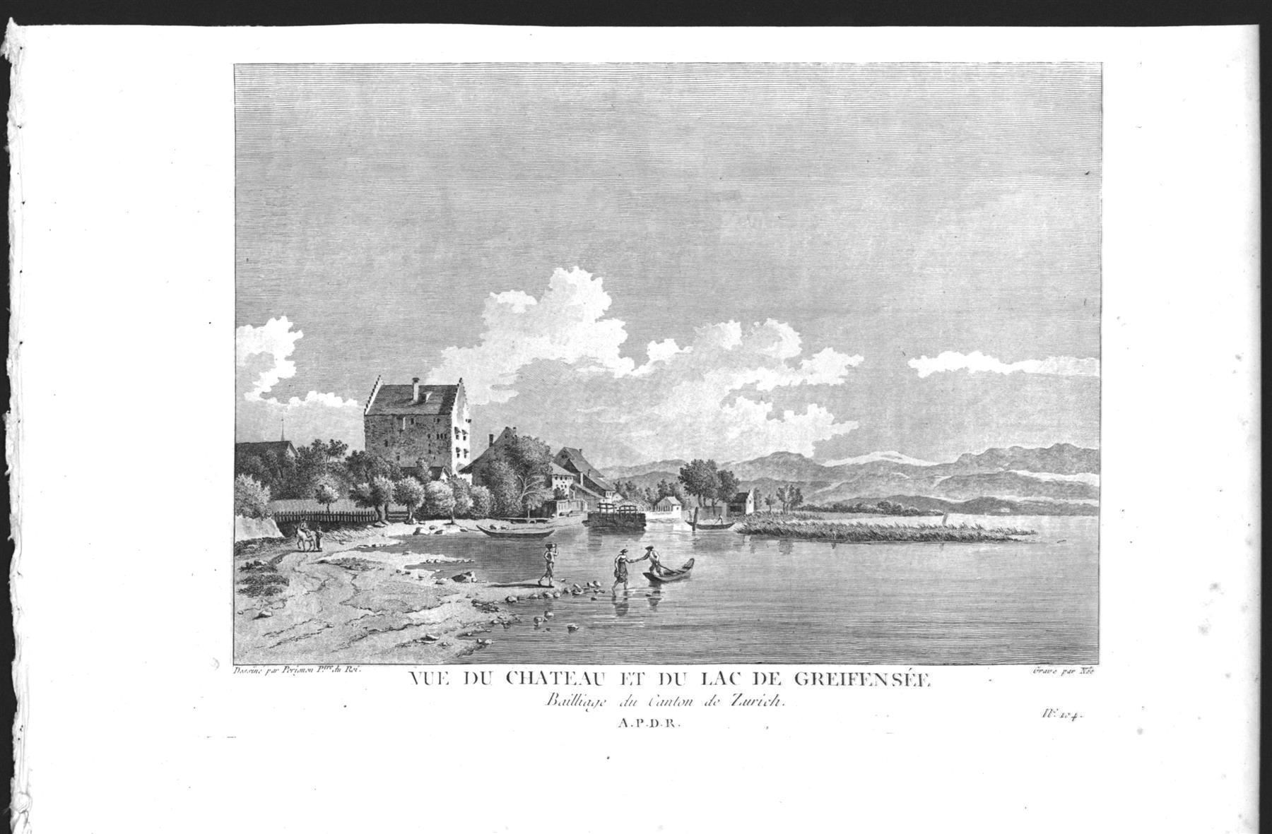 Stiche: Greifensee Originalkupferstich 1780 – Gebraucht aus Rafz von Helvet32