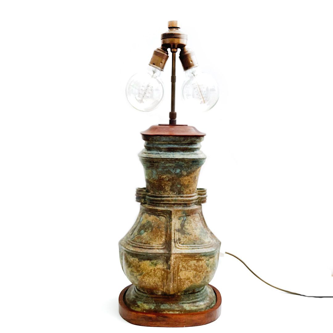 Lampen: Antike chinesische Bronze Lampe – Gebraucht aus Luzern von downtonabbey 1