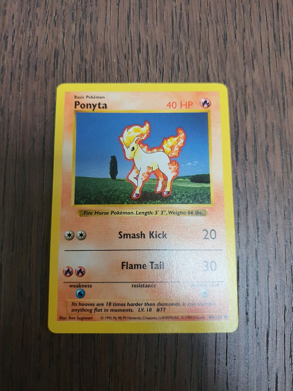 Pokémon Sammelbilder & Trading cards: Ponyta base set Shadowless EN NM – Neu (gemäss Beschreibung) aus Saxon von