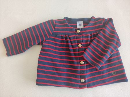Petit Bateau Baby Strickjacke, Gr. 74, 12 M Top Zustand!