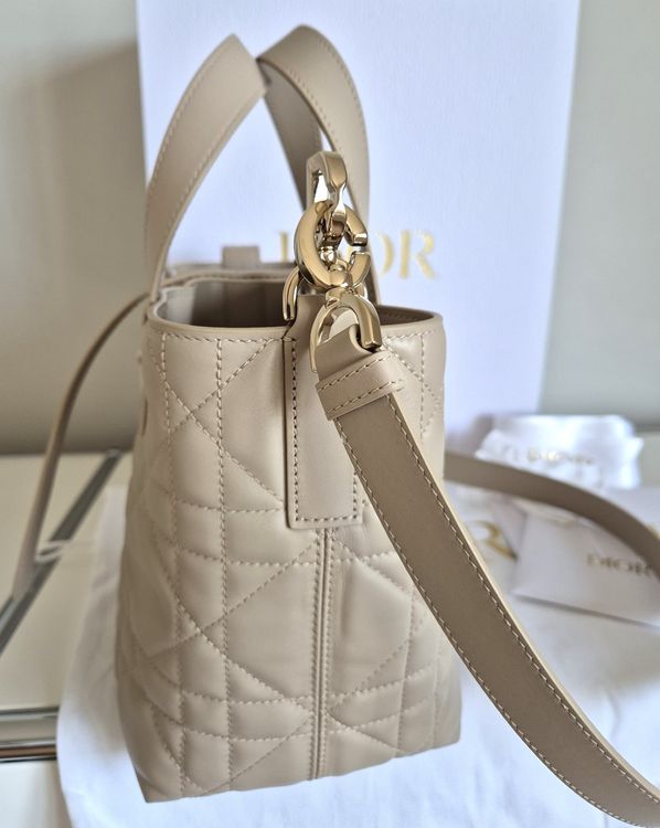 Original Dior Toujours Tote Bag Leder Puderbeige neu Fullset