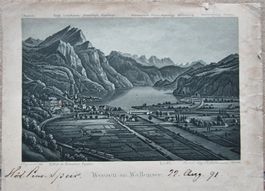 Weesen Aquatinta von Dikenmann