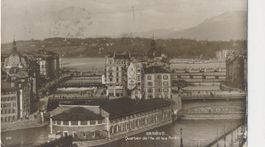 Genève Quart. de l'lle et les Ponts 1921