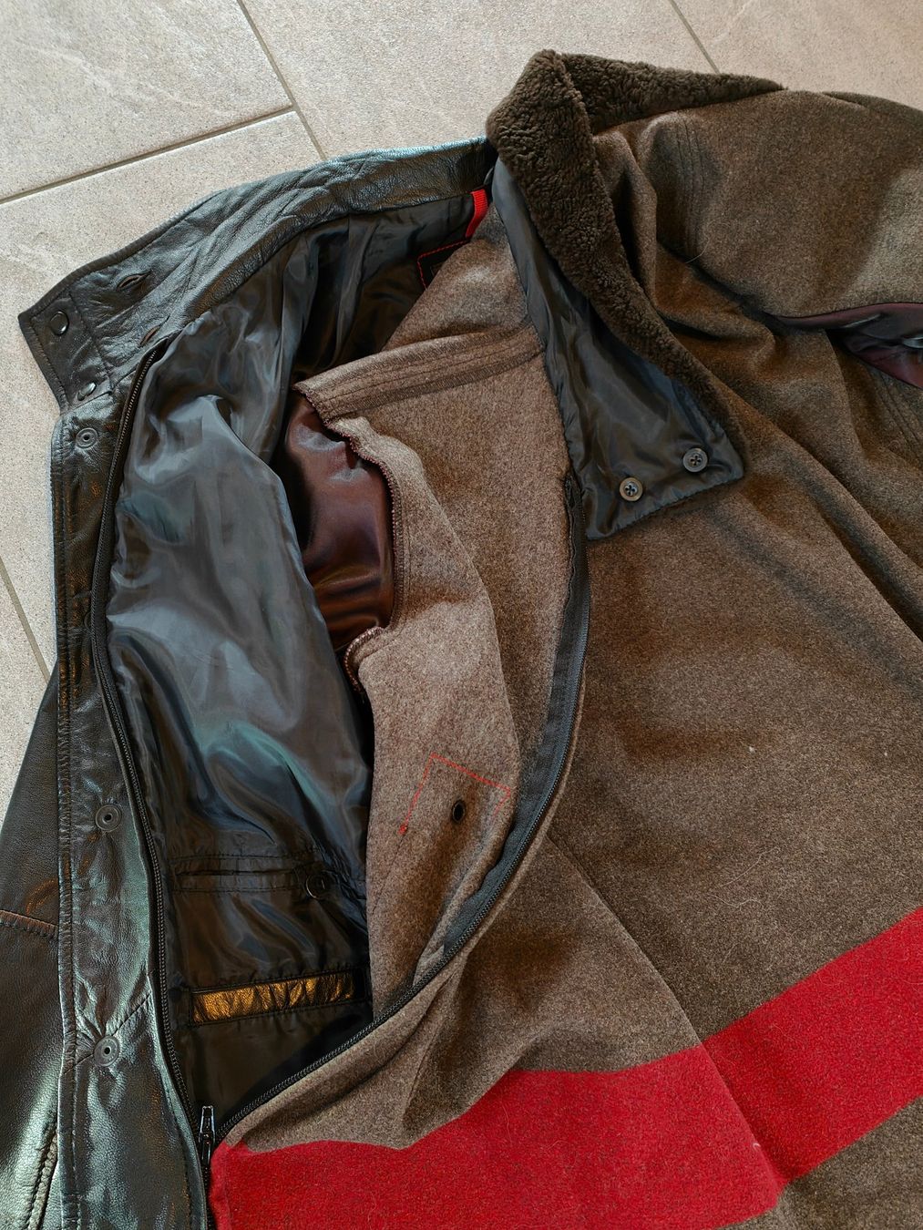 Strellson Giacche: Lederjacke Strellson "Swiss Cross" herausnehmb. Innenfutter – Usato da Mels venduto da velo-city 5