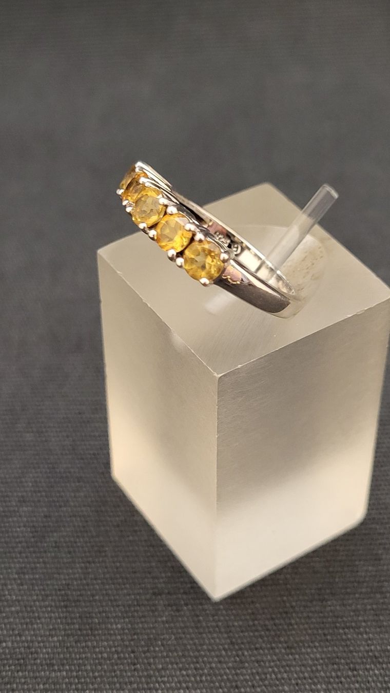 Anelli: Silberring mit Citrin – Usato da Basel venduto da spinne02 6