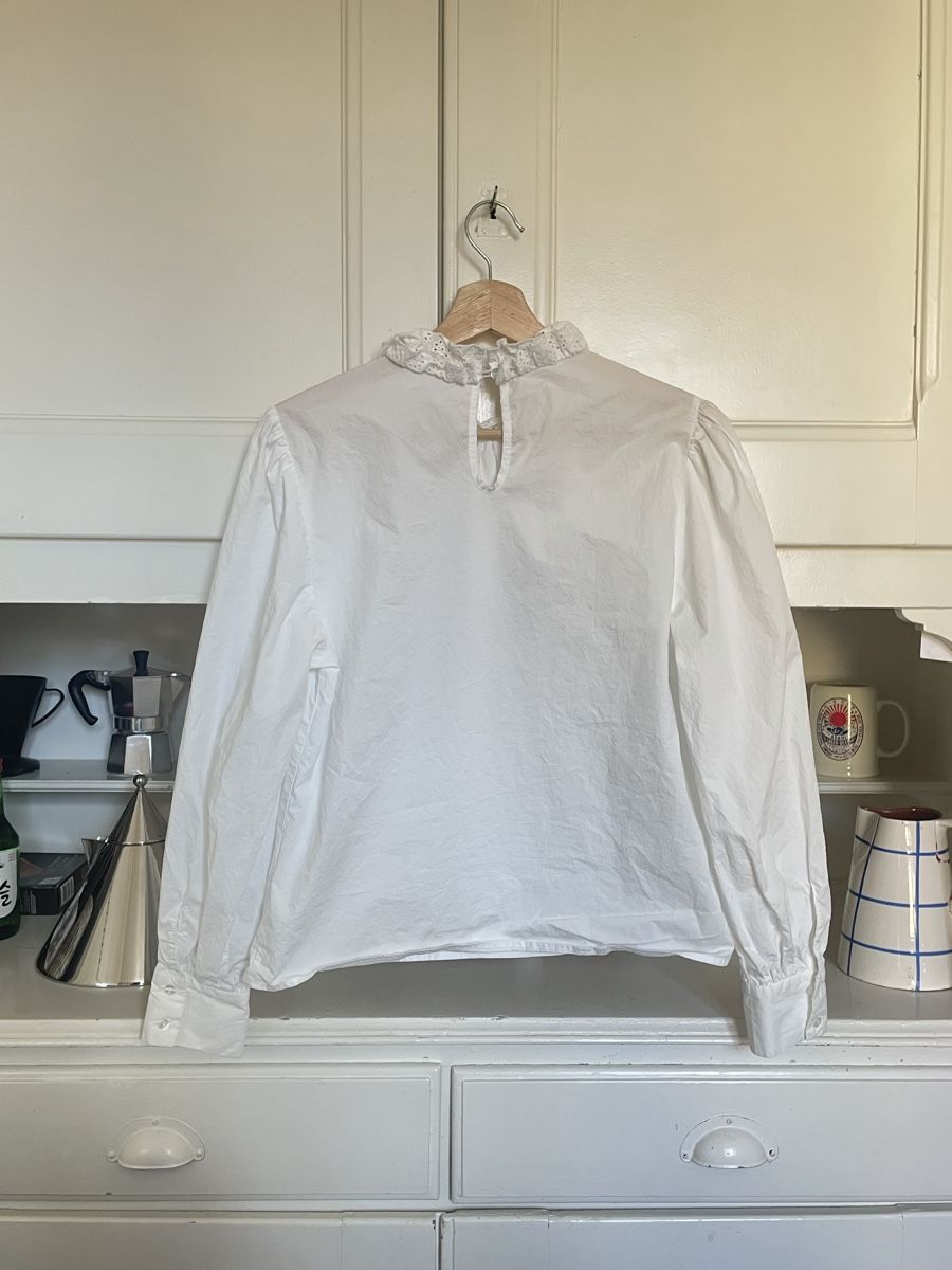 Camicette: White 100% cotton blouse – Usato da Lausanne venduto da jud_fvj7 1