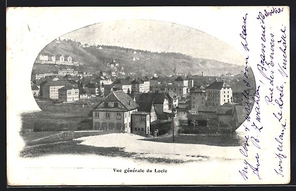 Cartoline postali: AK Locle, Vue générale, 1907 – Usato da Berlin venduto da bartko-reher