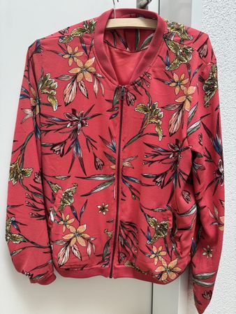 ONLY Sommerjacke, Gr. 40, rot, Blumenmuster