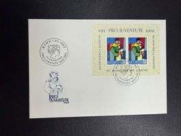 Pro Juventute Sonderblock 1962 auf FDC