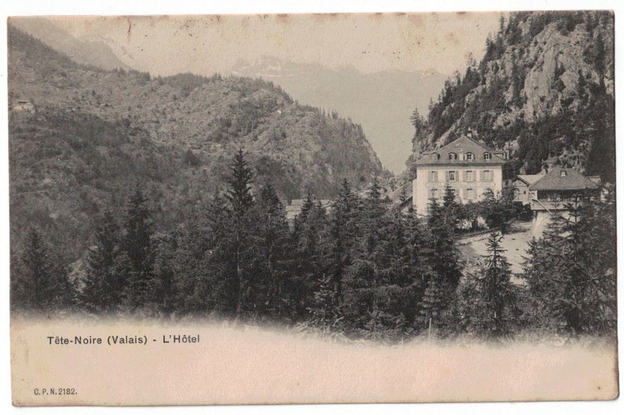 Cartoline postali: Hôtel Tête-Noire, circulée 1905 – Usato da Frauenfeld venduto da POML