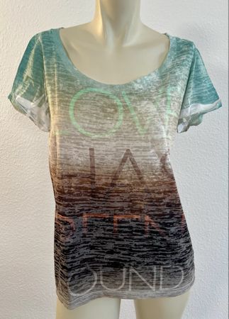 🌈 Statement-Shirt: „LOVE HAS BEEN FOUND“ Farbverlauf Gr. M