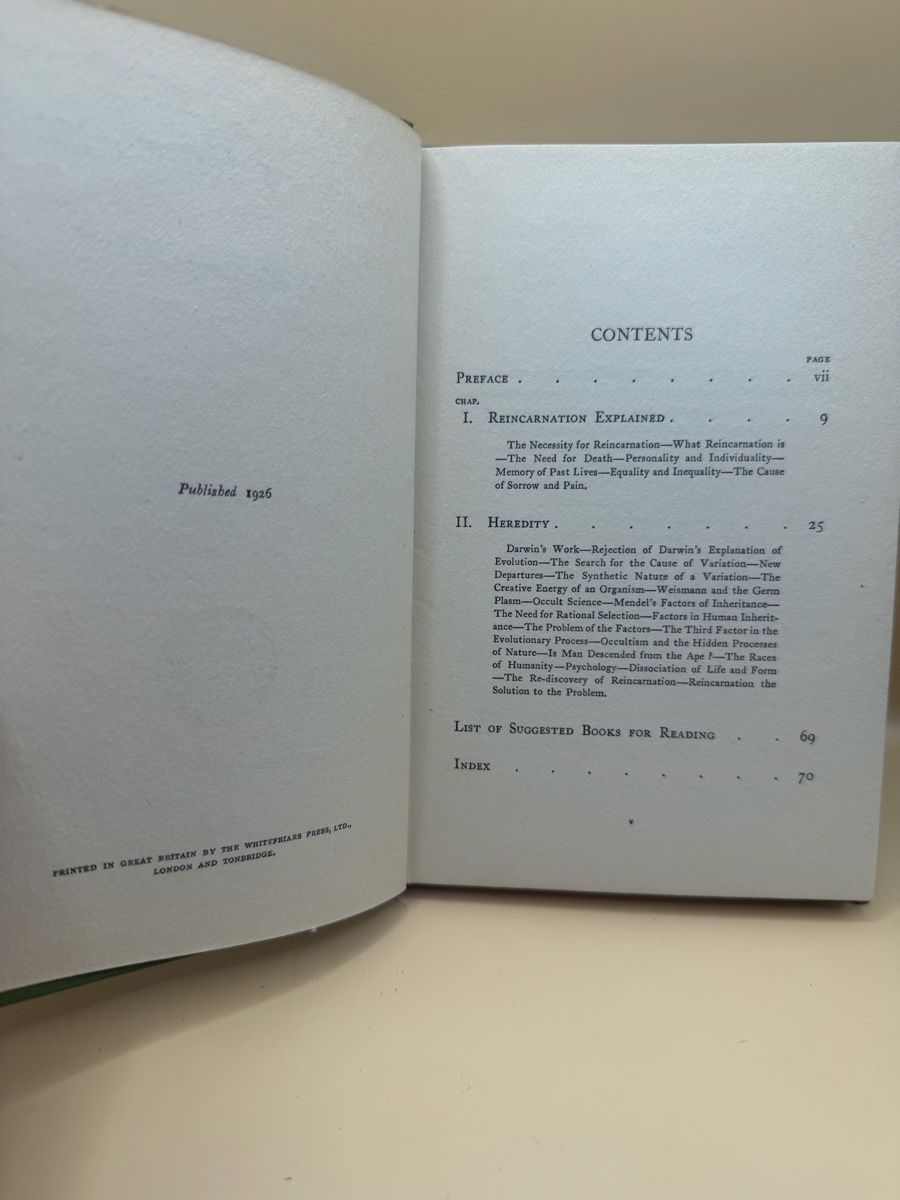 Libri: Heredity & Reincarnation - Olive Stevenson Howell 1926 – Usato da Genève venduto da sho_67qj 5