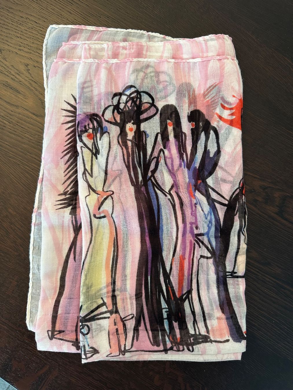 Foulard & Sciarpe: Modischer Damenschal mit Figuren - NEU! – Nuovo (secondo la descrizione) da Pfäffikon SZ venduto da ansyyy