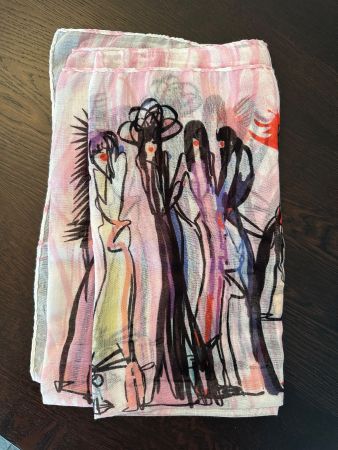 Modischer Damenschal mit Figuren - NEU!