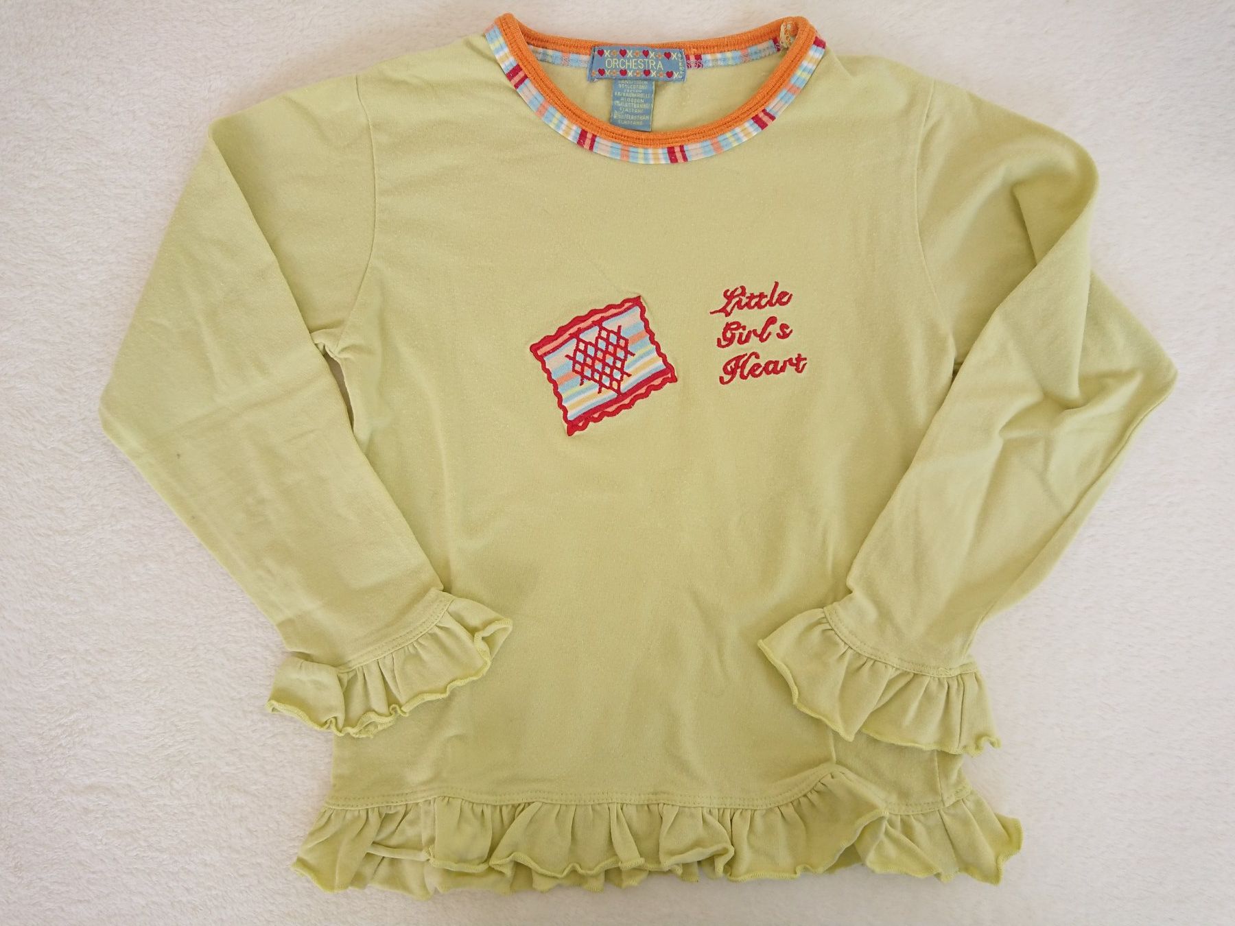 Maglioni & Felpe: Mädchen Langarmshirt Gr. 110 Gelb mit Rüschen – Usato da Hallau venduto da CHACLA