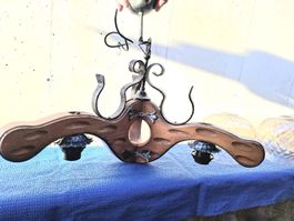 Rustikale Deckenlampe Holz/Metall, Vintage Look, Top!