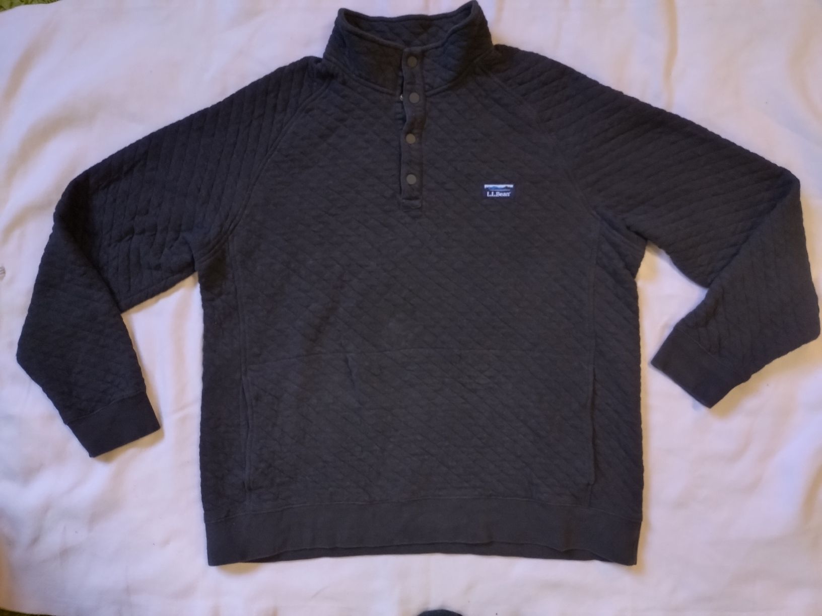 Pullover & Sweatshirts: Pull L.L.Bean matelassé anthracite XL  – Gebraucht aus Farvagny-le-Grand von LaCaverne