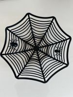 Halloween Deko Spinnennetz Schale mit Spinnen, Schwarz🕷️